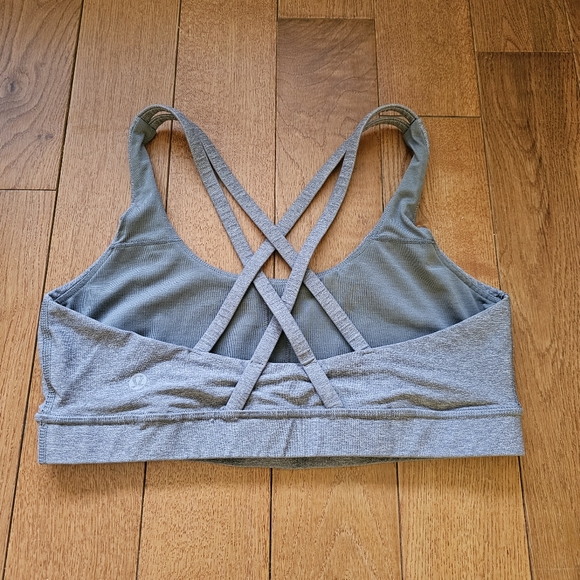 Lululemon Energy Bra - grey size 6 sports bra workout top - Picture 3 of 5